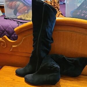 Comfortview Black Over the Knee Boots